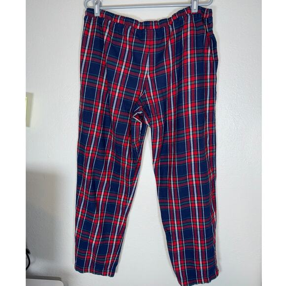 Hanna Anderson Adult Holiday Flannel Pajama Pants Blue Unisex Large Cozy Cotton - Picture 3 of 7